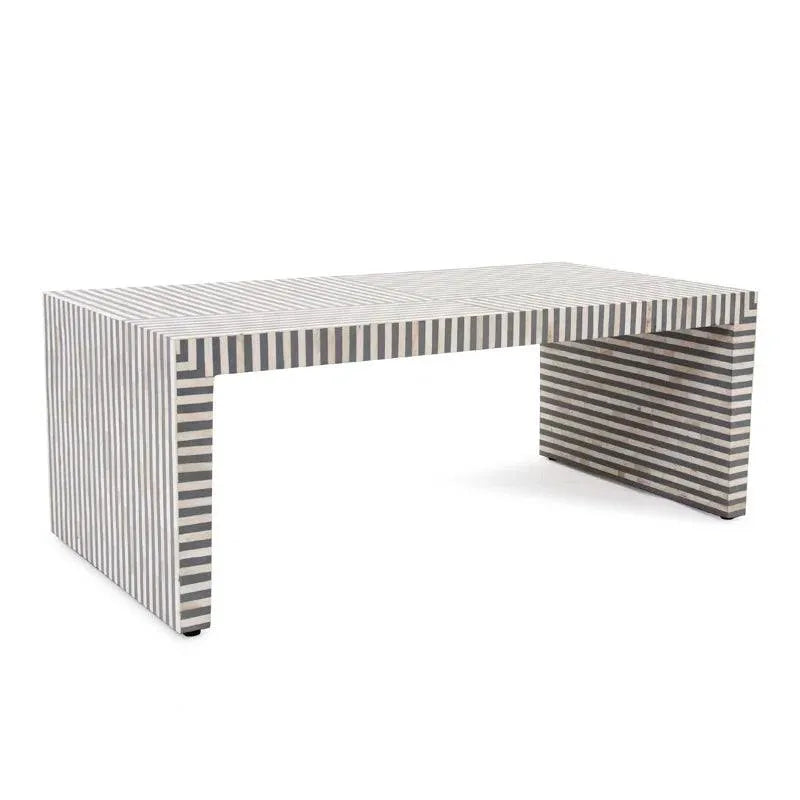 Mira coffee table in bone inlay