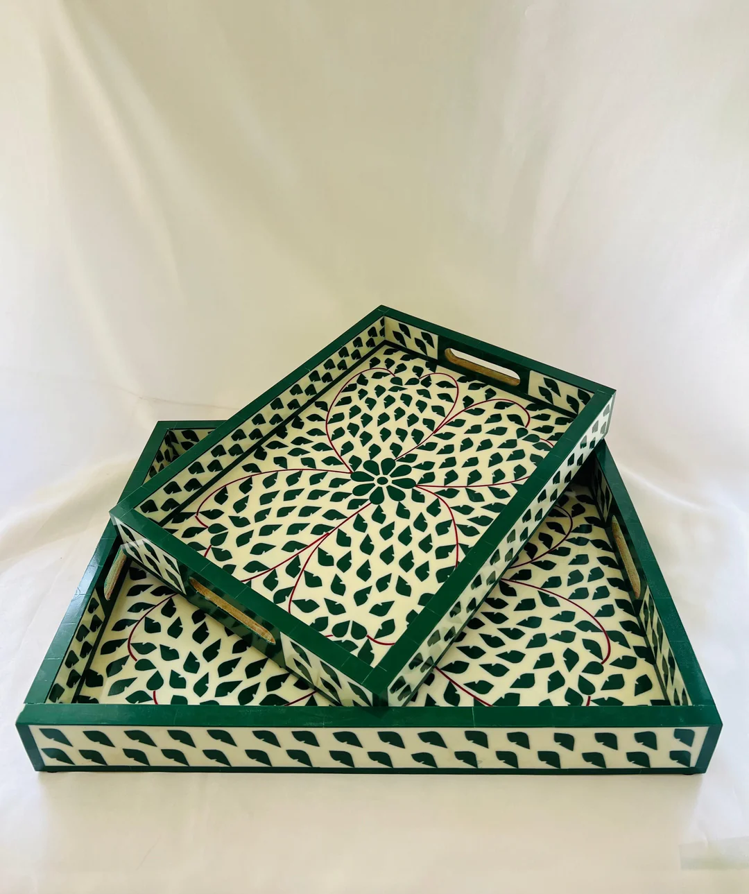 Jodha Furniture Regal Tray In Bone Inlay
