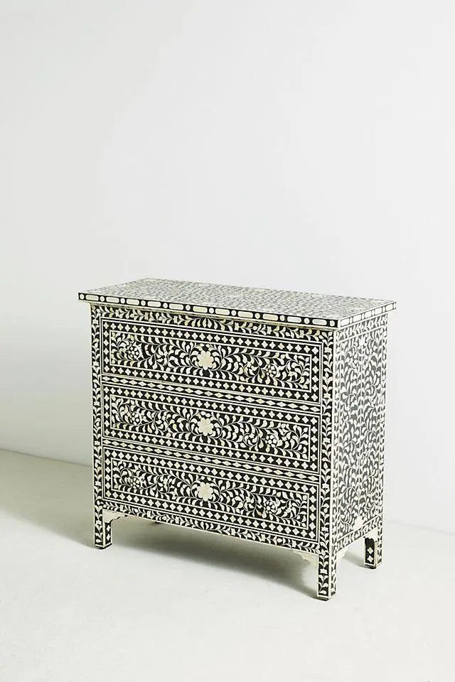 Jodha furniture fleur chest of drawers in bone inlay - Image 2