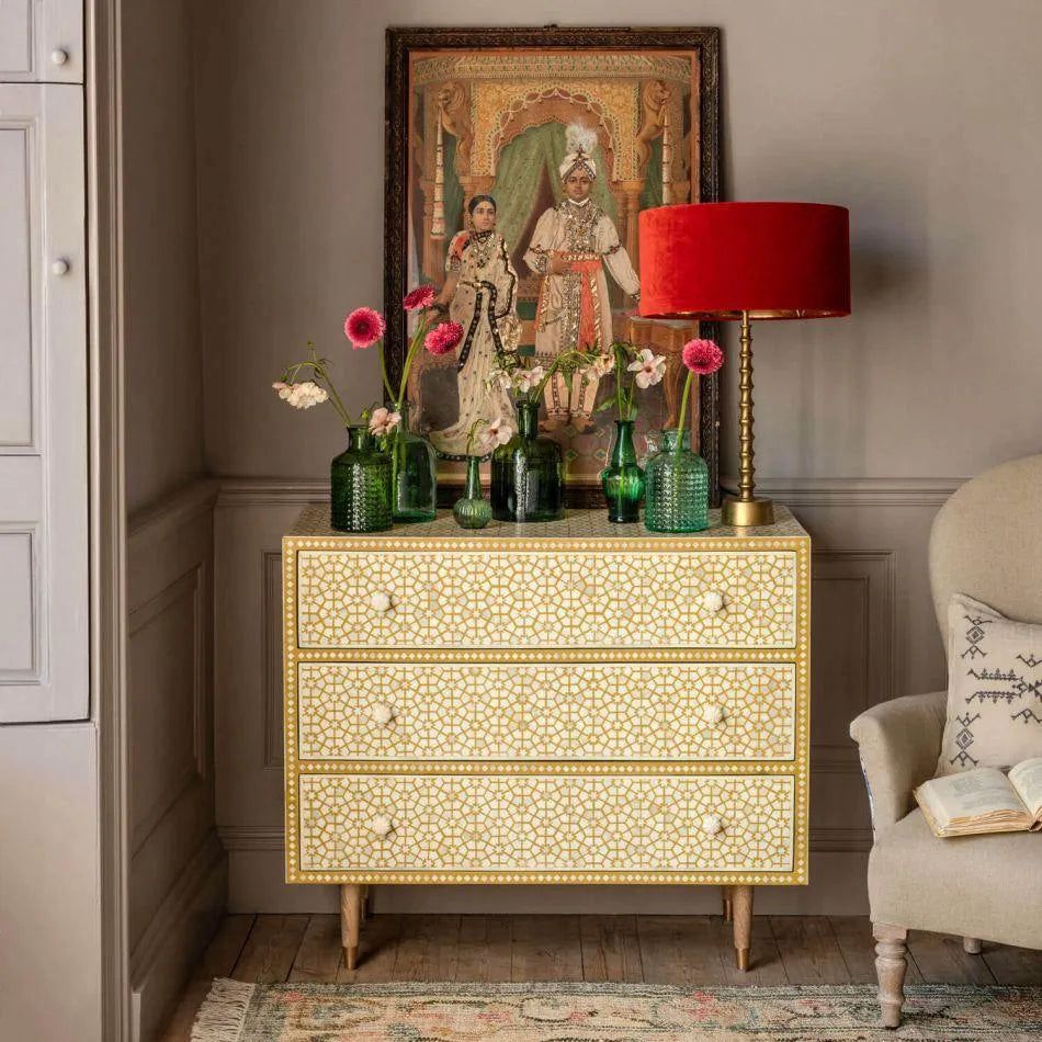 Jodha furniture Jaipur  chest of drawers in bone inlay - Image 2