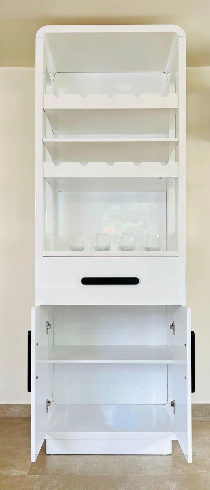 Jodha furniture  white bar cabinet - Image 2