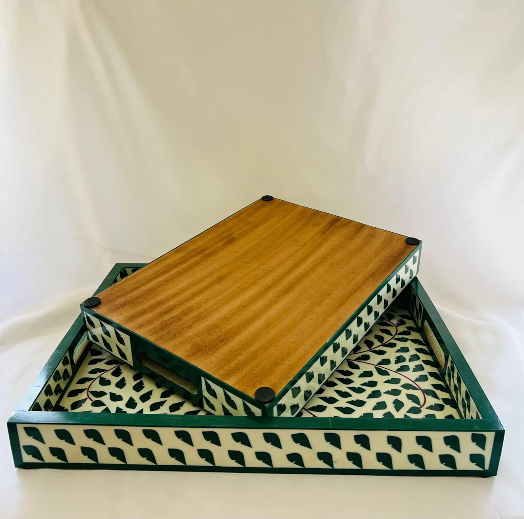 Jodha Furniture Regal Tray In Bone Inlay - Image 4